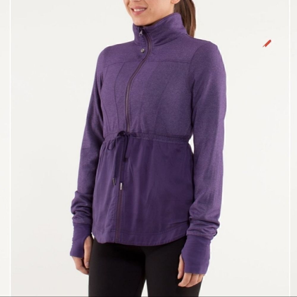 Lululemon Reversible Jacket INNER PEACE Fit & Flare Purple Yoga